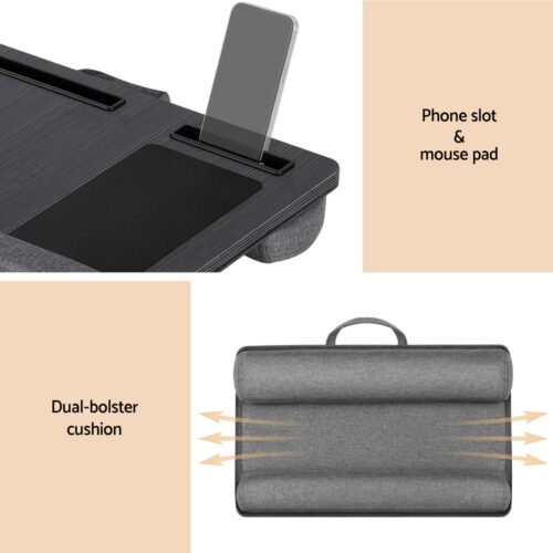 Artiss Lap Desk Laptop DeskS Portable w/ Wrist-rest Phone Slot Mouse Pad 55CM - Image 6
