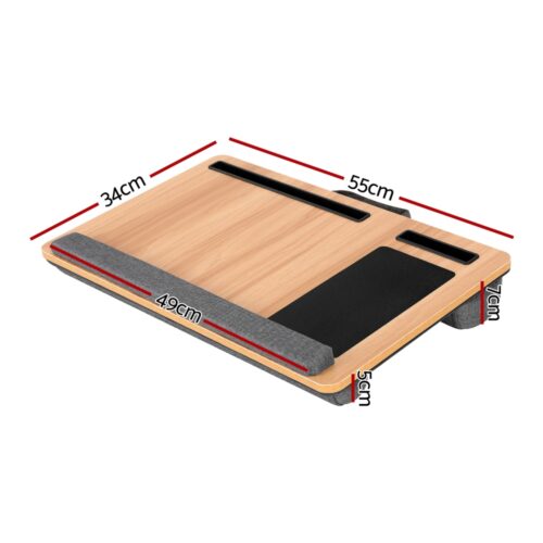 Artiss Lap Desk Laptop Desks Portable w/ Wrist-rest Phone Slot Mouse Pad 55CM - Image 2