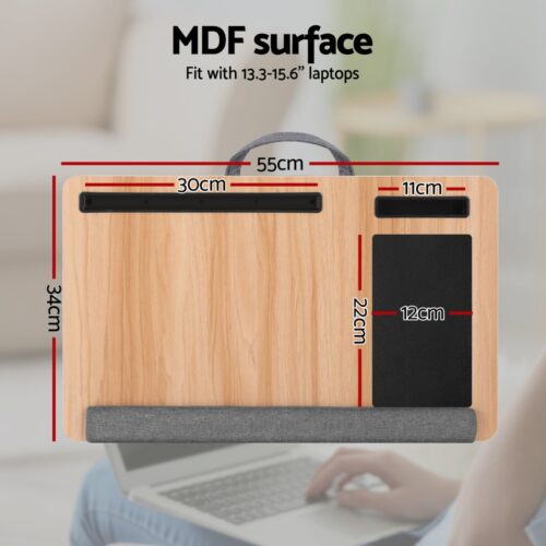 Artiss Lap Desk Laptop Desks Portable w/ Wrist-rest Phone Slot Mouse Pad 55CM - Image 4