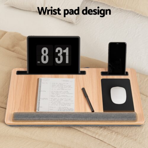 Artiss Lap Desk Laptop Desks Portable w/ Wrist-rest Phone Slot Mouse Pad 55CM - Image 5