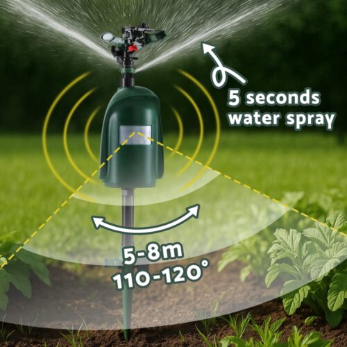 Gardeon Snake Repeller Outdoor Water Sprinkler Animal Deterrent - Image 5