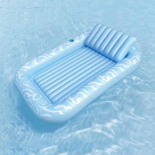 Bestway Float Floating Seat Pool Lounger Inflatable Lounge Chair Bed Pillow Cup Holder 2.03MX1.37M - Image 7