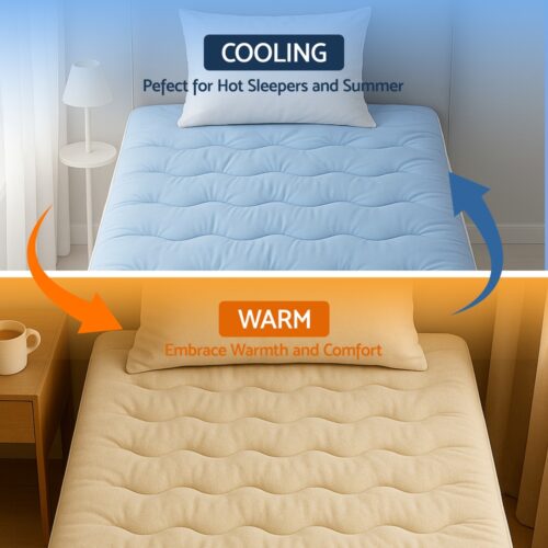 Giselle 5cm Mattress Topper Pillowtop toppers Double-Sided King Single - Image 6