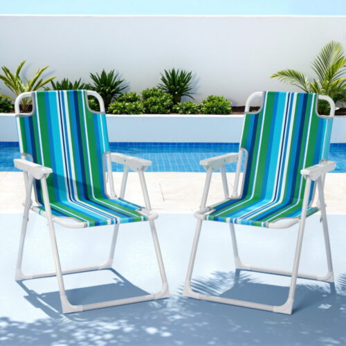 Gardeon Outdoor Chairs Folding Camping Chair Steel Portable Patio Furniture - Image 7