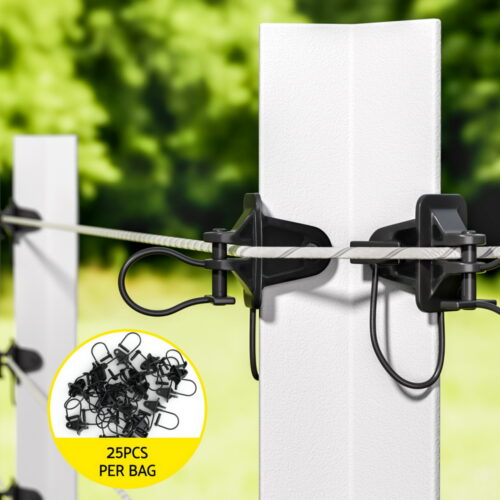 Giantz Electric Fence Insulators 200pcs Pinlock Black - Image 6