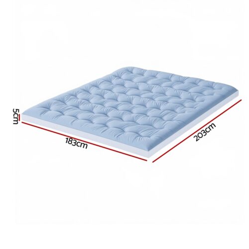 Giselle 5cm Mattress Topper Pillowtop toppers Double-Sided King - Image 2