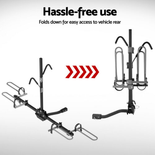 Giantz 2 Bicycle Bike Carrier Rack Car 2" Hitch Mount Platform Foldable Black,Giantz 2 Bicycle Bike Carrier Rack Car 2" Hitch Mount Platform Foldable Black - Image 6