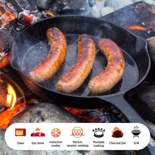5-star chef Non Stick Frying Pan Cast Iron 3PCS - Image 6