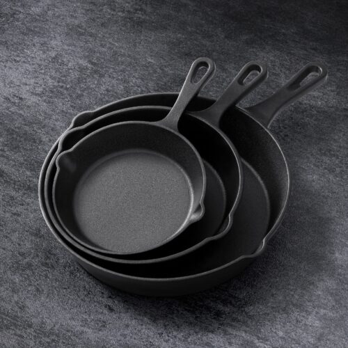 5-star chef Non Stick Frying Pan Cast Iron 3PCS - Image 7