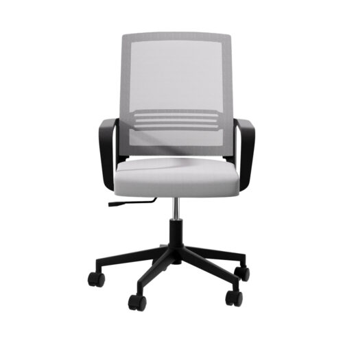 Artiss Mesh Office Chair Computer Gaming Desk Chairs Work Study Mid Back Grey - Image 3
