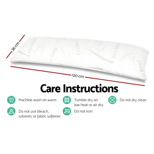 Giselle Bedding Body Support Pillow Bamboo Cover - Image 2