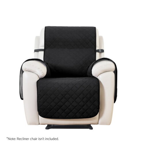 Artiss Recliner Chair Cover 100% Water Resistant Black - Image 3