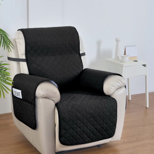 Artiss Recliner Chair Cover 100% Water Resistant Black - Image 7