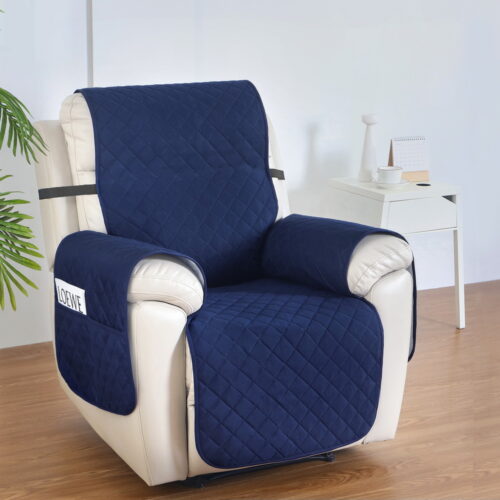 Artiss Recliner Chair Cover 100% Water Resistant Navy - Image 7