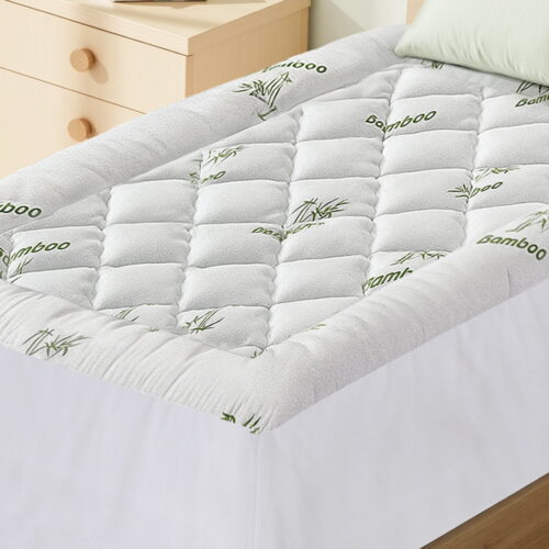 Giselle Mattress Topper 5cm Pillowtop toppers Bamboo Single - Image 7