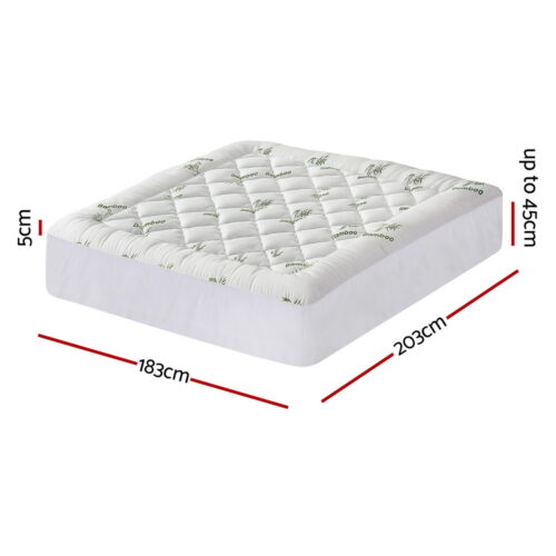 Giselle Mattress Topper 5cm Pillowtop toppers Bamboo King - Image 2