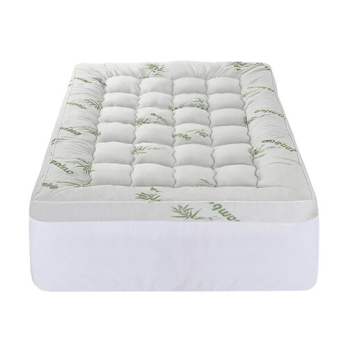 Giselle Mattress Topper 11cm Pillowtop toppers Bamboo Single - Image 3