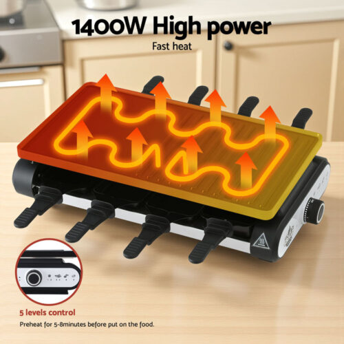 Grillz 1400W Electric BBQ Grill w/ 7 Cooking Pans - Image 5