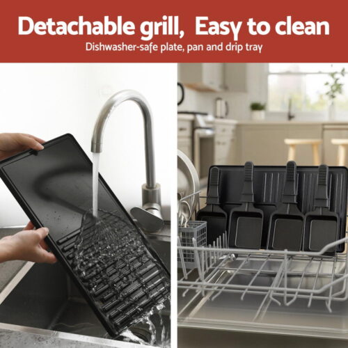 Grillz 1400W Electric BBQ Grill w/ 7 Cooking Pans - Image 6