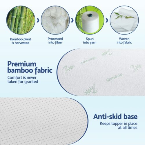 Giselle Bedding 5cm Memory Foam Mattress Topper 7-Zone King Single - Image 6