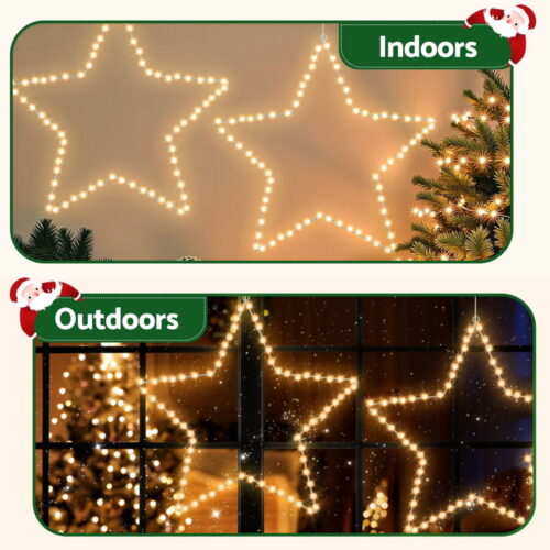 Jingle Jollys Christmas Lights 50cm Star 70 LED Xmas Decorations - Image 5