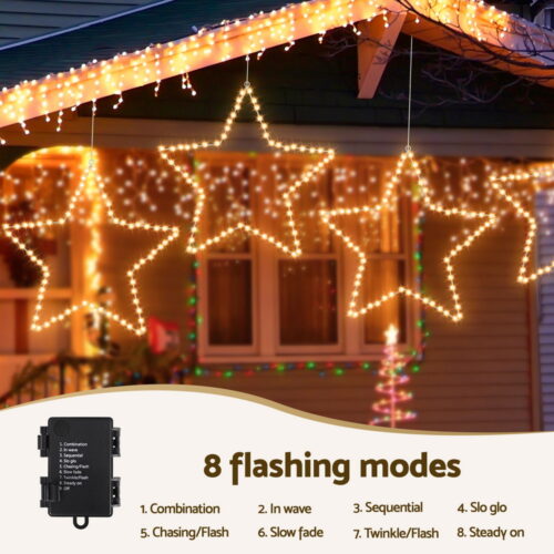 Jingle Jollys Christmas Lights 50cm Star 70 LED Xmas Decorations - Image 6