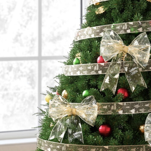 Jingle Jollys 20M Christmas Ribbon Roll Bow Printed Xmas Tree Decor Gift Gold - Image 7