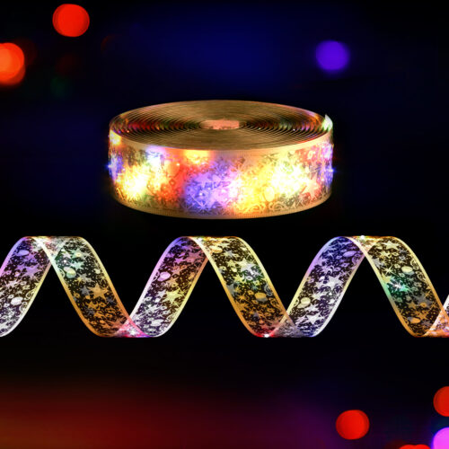 Jingle Jollys 20M Christmas Lights Fairy Ribbon Light 200 LED Xmas Decor Golden - Image 7