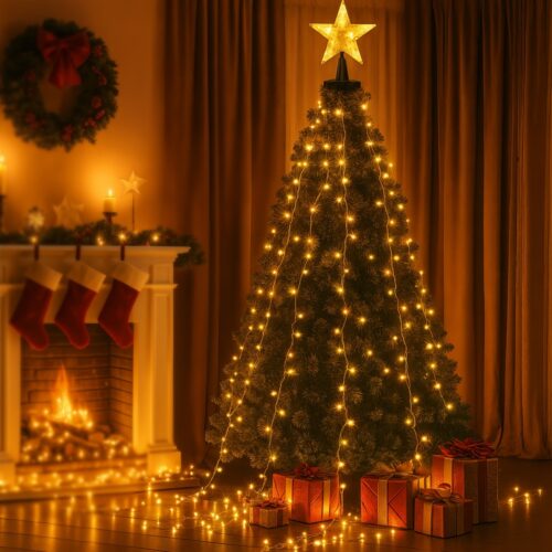 Jingle Jollys 2.5M Christmas Lights Waterfall String Light 300 LED Star Topper - Image 7
