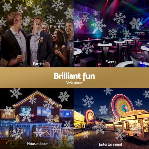 Jingle Jollys Christmas Lights Laser Light Snowflake Projector Indoor Outdoor - Image 5