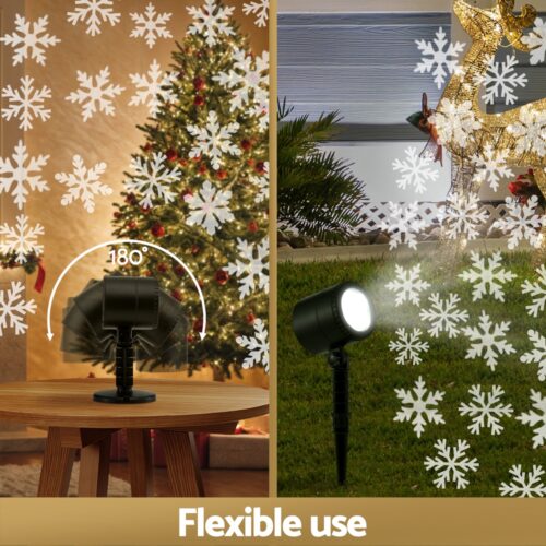 Jingle Jollys Christmas Lights Laser Light Snowflake Projector Indoor Outdoor - Image 6