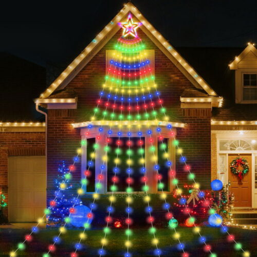 Jingle Jollys 3.8M Christmas Lights Waterfall String Light 340 LED - Image 7