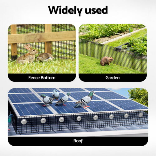 Gardeon 20cm x 30M Solar Panel Bird Guard Mesh Critter Guard Roll Kit with Rust-Proof PVC Coating - Image 6