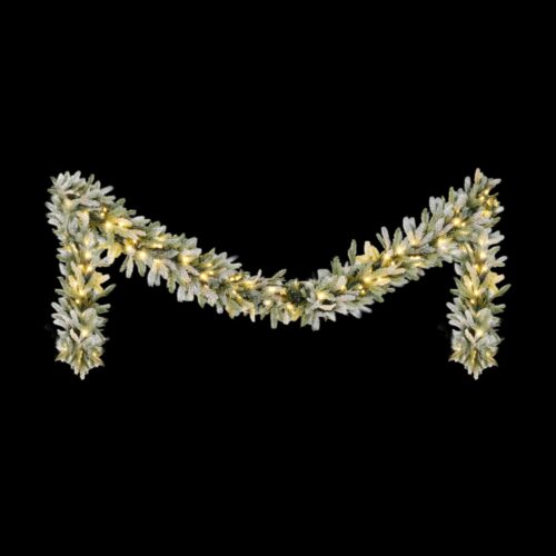 Jingle Jollys 3M Christmas Garland Pre-lit LED Lights Snow Frosted Tips Decor - Image 3