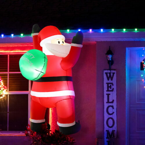 Jingle Jollys Christmas Inflatable Santa Climbing LED Illuminated Decorations 1.9M - Image 7