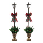 Jingle Jollys Christmas Lights 125cm Lamp Post 50 LED Fairy Light Decorations