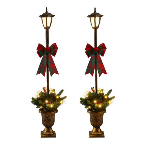 Jingle Jollys Christmas Lights 125cm Lamp Post 50 LED Fairy Light Decorations - Image 4