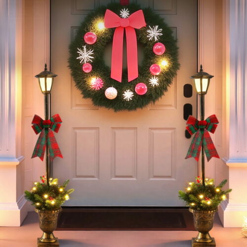 Jingle Jollys Christmas Lights 125cm Lamp Post 50 LED Fairy Light Decorations - Image 7