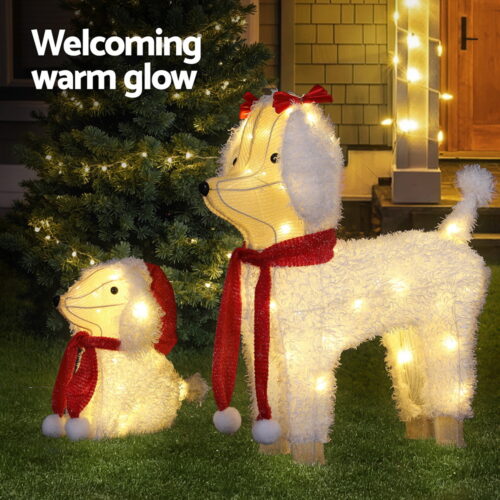 Jingle Jollys Christmas Lights 60 LED Fairy Light 2pcs Dog Decorations Set - Image 5