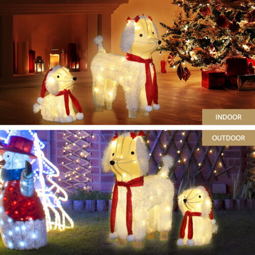 Jingle Jollys Christmas Lights 60 LED Fairy Light 2pcs Dog Decorations Set - Image 6