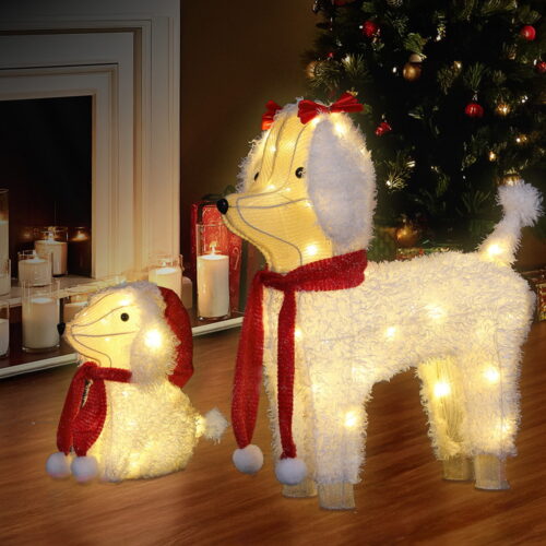 Jingle Jollys Christmas Lights 60 LED Fairy Light 2pcs Dog Decorations Set - Image 7