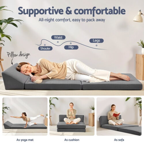 Giselle Foldable Mattress Folding Sofa Bed Trifold Sleeping Camping Cushion Mat - Image 4