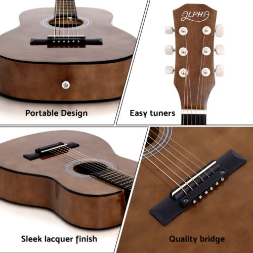 Alpha 31" Steel String Acoustic Guitar Portable - Image 6