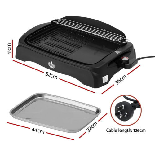 Grillz 1950W Electric BBQ Grill Non-stick Plate for Indoor Outdoor - Image 2