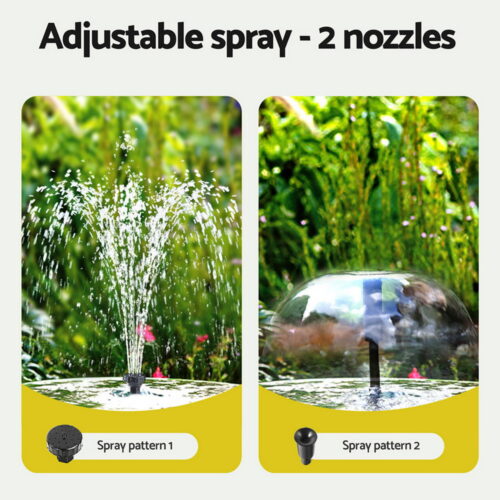 Gardeon Solar Submersible Water Pond Fountain Pump with Filter Box 6FT 1190L/H - Image 7