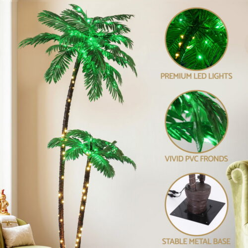 Jingle Jollys Christmas Tree 2.1m LED Lighted Xmas Palm Trees Party Decorations - Image 6