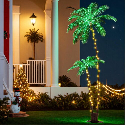 Jingle Jollys Christmas Tree 2.1m LED Lighted Xmas Palm Trees Party Decorations - Image 7
