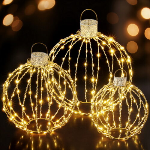 Jingle Jollys Christmas Lights 320 LED Fairy Light 3pcs Ball Decorations Set - Image 7