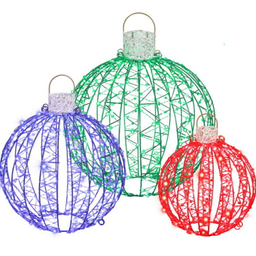 Jingle Jollys Christmas Lights 320 LED Fairy Light 3pcs Ball Decorations Set - Image 3