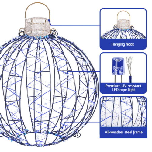 Jingle Jollys Christmas Lights 320 LED Fairy Light 3pcs Ball Decorations Set - Image 6